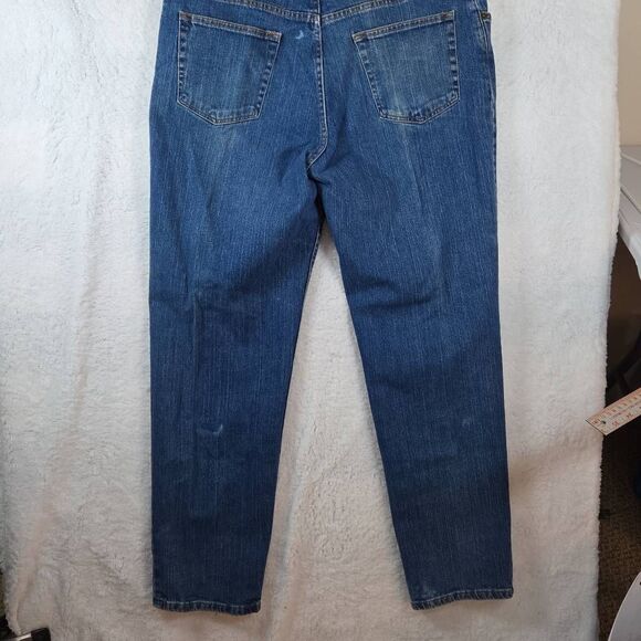 Bullseye Men's Zip Fly Classic Straight Leg Denim Jeans Blue Size 38 - Picture 4 of 6